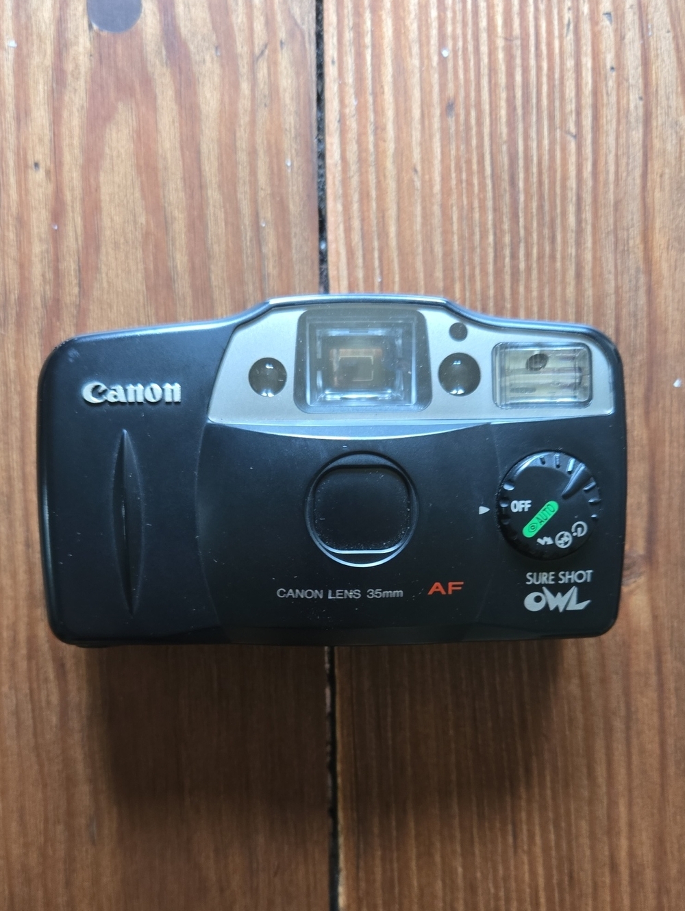 Canon Sure Shot Owl 35mm Point-and-Shoot Camera - Black